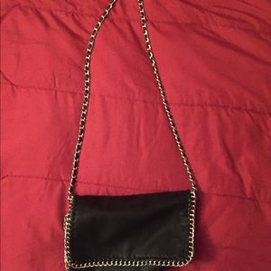 Forever 21 Black crossbody/clutch with silver trim